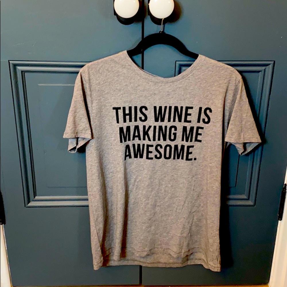Brunette The Label – This Wine Tee Grey S/XS